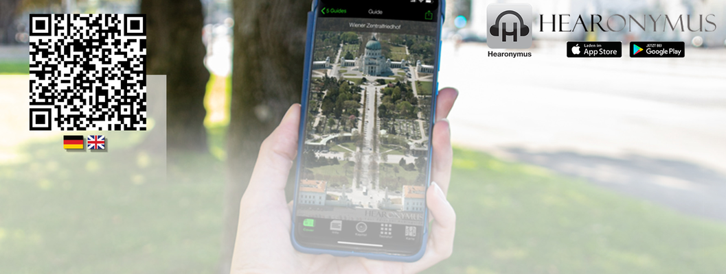 Die Hearonymus-App und der Audioguide „Wiener Zentralfriedhof“ übernehmen die Funktion eines interaktiven Guides. 