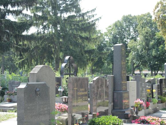Foto von Grabsteinen am Friedhof Stammersdorf Zentral